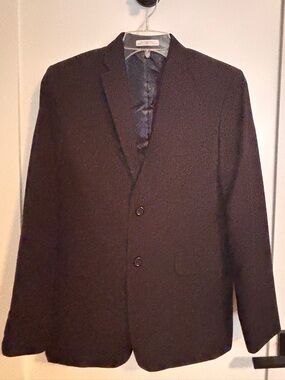 Boy’s Izod Black Blazer - Classic Two-Button Dress Jacket - 16 Regular